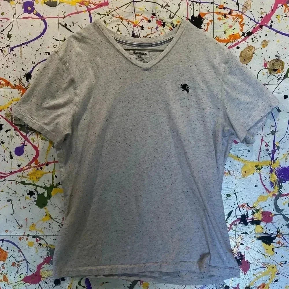 Express V-Nevk Rainbow Speckles Tee​